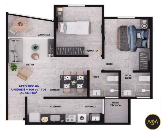 Imagem Apartamento com 2 Quartos à Venda, 57 m² em Manaíra - João Pessoa Imagem Apartamento com 2 Quartos à Venda, 57 m² em Manaíra - João Pessoa