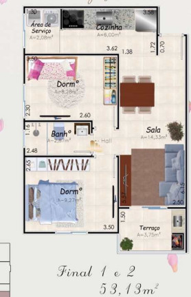 Imagem Apartamento com 2 Quartos à Venda, 98 m² em Caiçara - Praia Grande