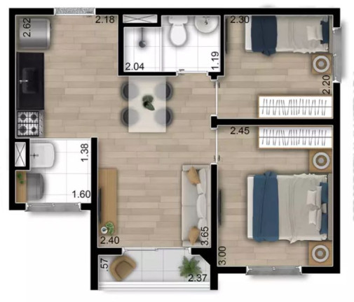Imagem Apartamento com 2 Quartos à Venda, 37 m² em Pari - São Paulo