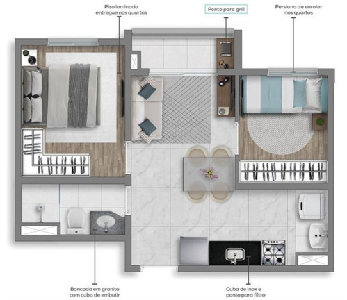 Imagem Apartamento com 1 Quarto à Venda, 24 m² em Santa Cecília - São Paulo