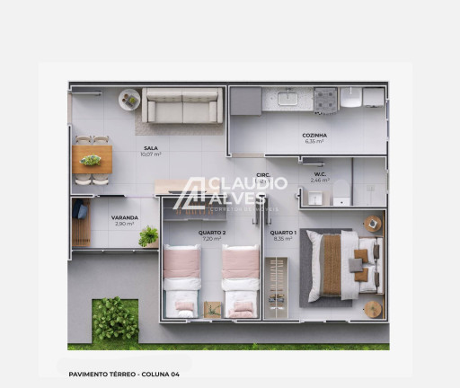 Imagem Apartamento com 2 Quartos à Venda, 46 m² em Registro - Feira De Santana