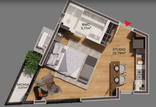 Imagem Apartamento com 1 Quarto à Venda, 32 m² em Coqueiros - Florianópolis Imagem Apartamento com 1 Quarto à Venda, 32 m² em Coqueiros - Florianópolis