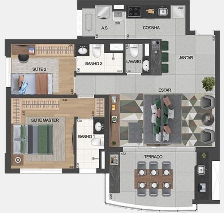 Imagem Apartamento com 2 Quartos à Venda, 66 m² em Brooklin Paulista - São Paulo Imagem Apartamento com 2 Quartos à Venda, 66 m² em Brooklin Paulista - São Paulo
