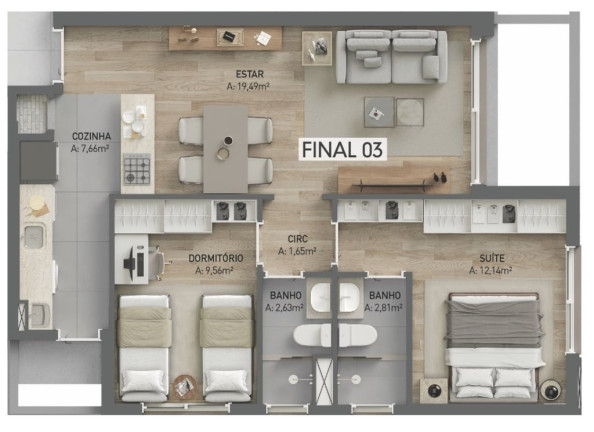 Imagem Apartamento com 2 Quartos à Venda, 67 m² em Petrópolis - Porto Alegre