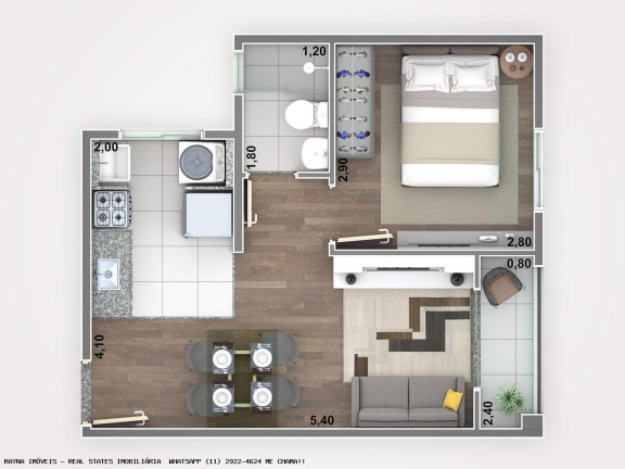 Imagem Apartamento com 1 Quarto à Venda, 43 m² em Jardim Oriental - São Paulo