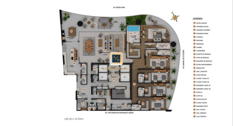 Imagem Apartamento com 5 Quartos à Venda, 637 m² em Meireles - Fortaleza Imagem Apartamento com 5 Quartos à Venda, 637 m² em Meireles - Fortaleza