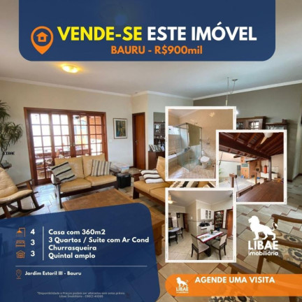Casa com 3 Quartos à Venda, 360 m² em Jardim Estoril - Bauru