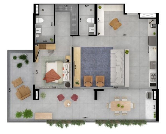 Imagem Apartamento com 2 Quartos à Venda, 84 m² em Jardim Anália Franco - São Paulo
