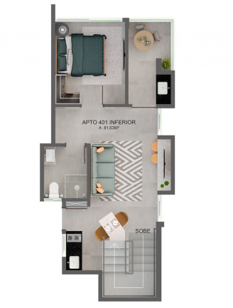 Imagem Studio com 1 Quarto à Venda, 22 m² em Intermares - Cabedelo Imagem Studio com 1 Quarto à Venda, 22 m² em Intermares - Cabedelo