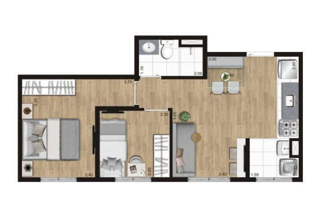 Imagem Apartamento com 2 Quartos à Venda, 41 m² em Jabaquara - São Paulo
