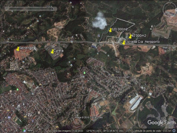 Terreno à Venda, 320.000 m² em Cia - Salvador