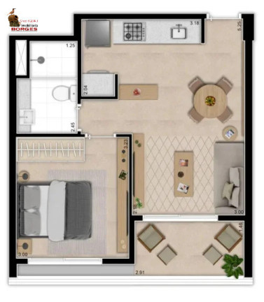 Imagem Apartamento com 1 Quarto à Venda, 45 m² em Moema - São Paulo