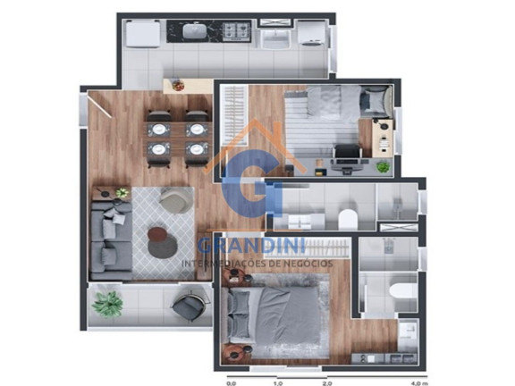 Apartamento com 2 Quartos à Venda, 55 m² em Jardim Nossa Senhora Das Graças - Mogi Guaçu