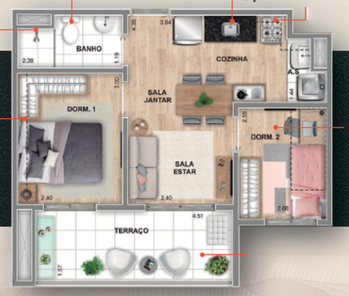 Imagem Apartamento com 2 Quartos à Venda, 42 m² em Ferreira - São Paulo Imagem Apartamento com 2 Quartos à Venda, 42 m² em Ferreira - São Paulo