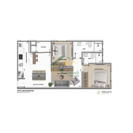 Imagem Apartamento com 2 Quartos à Venda, 61 m² em Weissópolis - Pinhais Imagem Apartamento com 2 Quartos à Venda, 61 m² em Weissópolis - Pinhais