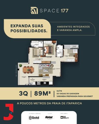 Imagem Apartamento com 3 Quartos à Venda, em Praia De Itaparica - Vila Velha Imagem Apartamento com 3 Quartos à Venda, em Praia De Itaparica - Vila Velha