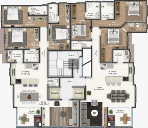 Apartamento com 3 Quartos à Venda, 130 m² em Balneário Pereque - Porto Belo