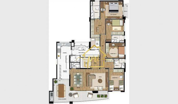 Imagem Apartamento com 4 Quartos à Venda, 189 m² em Ponta Da Praia - Santos Imagem Apartamento com 4 Quartos à Venda, 189 m² em Ponta Da Praia - Santos