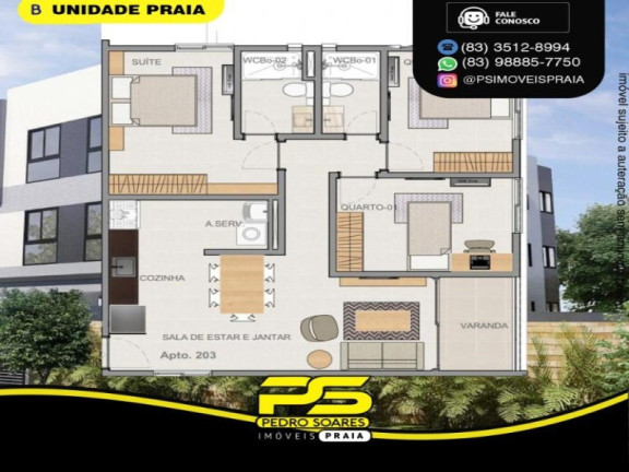 Imagem Apartamento com 2 Quartos à Venda, 76 m² em Bessa - João Pessoa Imagem Apartamento com 2 Quartos à Venda, 76 m² em Bessa - João Pessoa