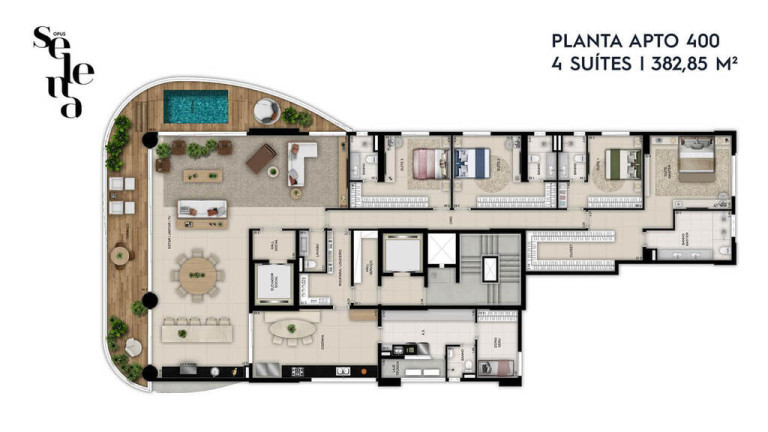 Imagem Apartamento com 4 Quartos à Venda, 382 m² em Setor Oeste - Goiânia