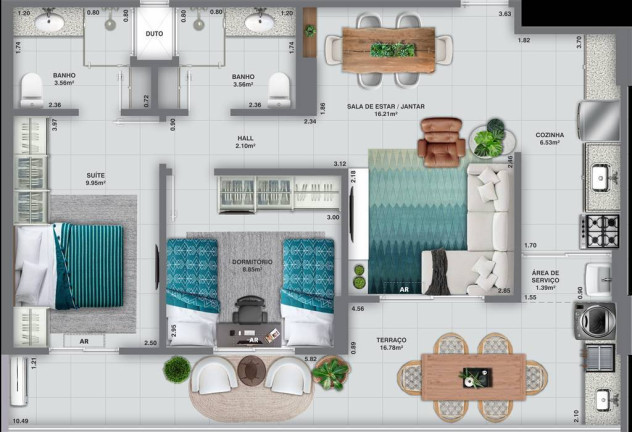 Imagem Apartamento com 2 Quartos à Venda,  em Aviação - Praia Grande