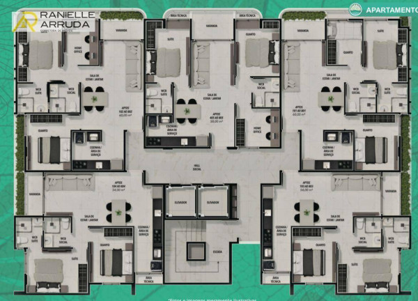 Imagem Apartamento com 2 Quartos à Venda, 54 m² em Jardim Oceania - João Pessoa