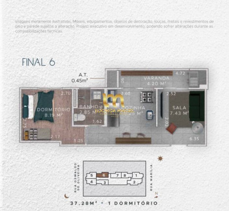 Imagem Apartamento com 1 Quarto à Venda, 37 m² em Boqueirão - Praia Grande