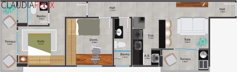 Imóvel com 2 Quartos à Venda, 54 m² em Canto Do Forte - Praia Grande