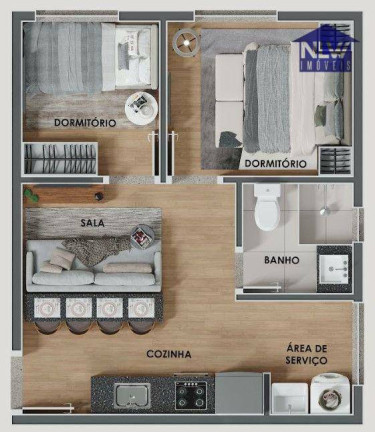 Apartamento com 2 Quartos à Venda, 30 m² em Vila Centenário - São Paulo