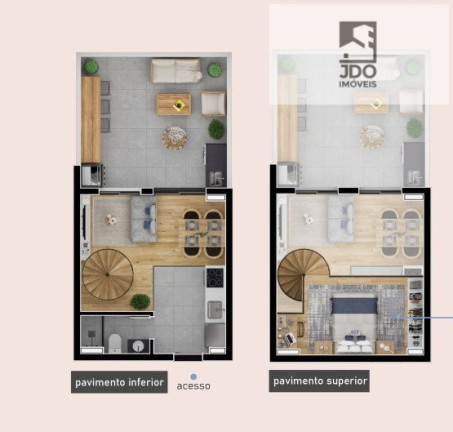 Imagem Apartamento com 1 Quarto à Venda, 42 m² em Santa Felicidade - Curitiba