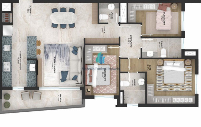 Imagem Apartamento com 3 Quartos à Venda, 103 m² em Centro - Bento Gonçalves