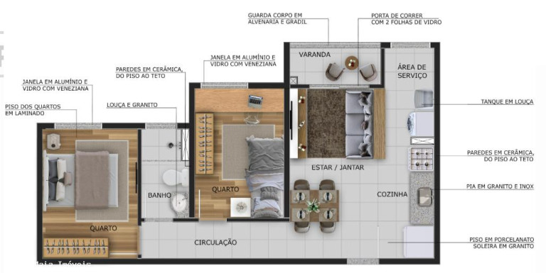 Imagem Apartamento com 2 Quartos à Venda, 43 m² em Havai - Belo Horizonte Imagem Apartamento com 2 Quartos à Venda, 43 m² em Havai - Belo Horizonte