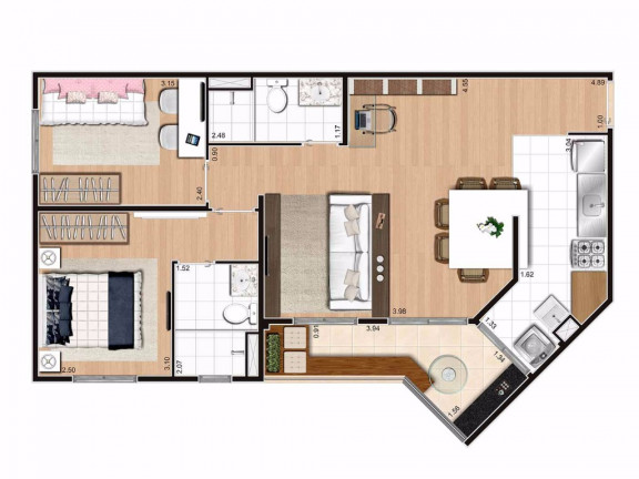 Imagem Apartamento com 2 Quartos à Venda, 43 m² em Brás - São Paulo