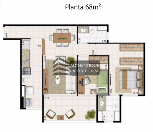Imagem Apartamento com 2 Quartos à Venda, 67 m² em Brooklin - São Paulo