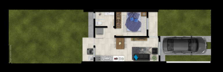 Imagem Casa de Condomínio com 2 Quartos à Venda, 45 m² em Morada Do Vale Ii - Gravataí