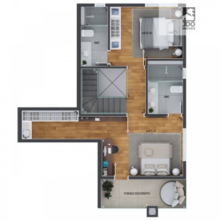 Imagem Cobertura com 2 Quartos à Venda, 133 m² em água Verde - Curitiba Imagem Cobertura com 2 Quartos à Venda, 133 m² em água Verde - Curitiba