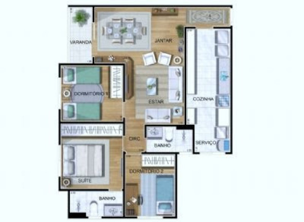 Imagem Apartamento com 3 Quartos à Venda, 90 m² em City Bussocaba - Osasco