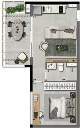 Imagem Apartamento com 1 Quarto à Venda, 44 m² em Pinheiros - São Paulo Imagem Apartamento com 1 Quarto à Venda, 44 m² em Pinheiros - São Paulo