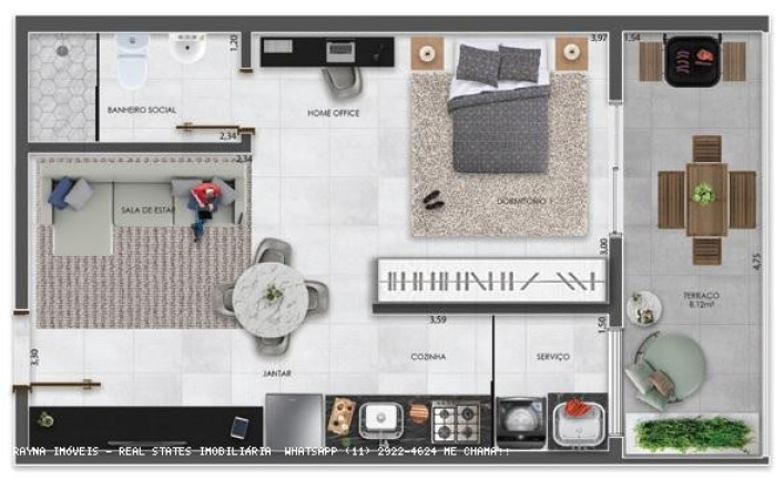 Imagem Apartamento com 1 Quarto à Venda, 36 m² em Vila Carrão - São Paulo