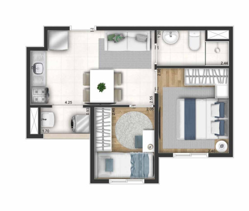 Imagem Imóvel com 2 Quartos à Venda, 31 m² em Jardim Taquaral - São Paulo