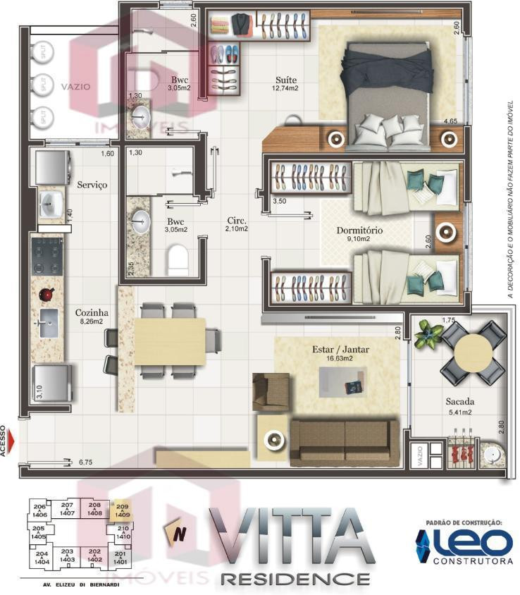 Imagem Imóvel com 2 Quartos à Venda, 78 m² Imagem Imóvel com 2 Quartos à Venda, 78 m²