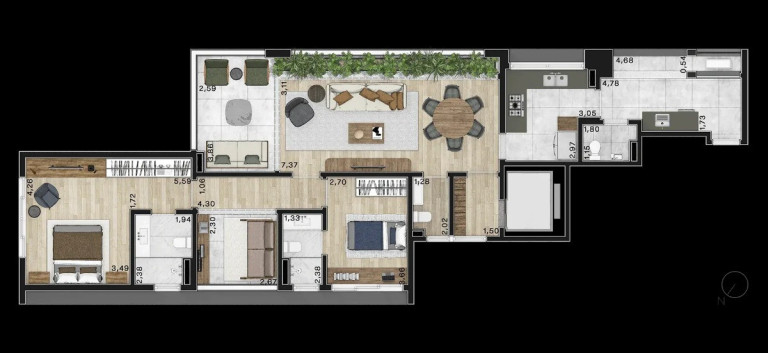 Imagem Apartamento com 2 Quartos à Venda, 137 m² em Pinheiros - São Paulo Imagem Apartamento com 2 Quartos à Venda, 137 m² em Pinheiros - São Paulo