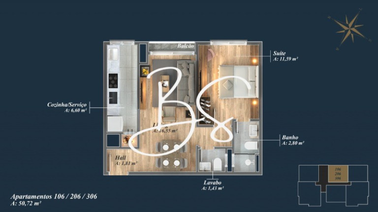 Imagem Apartamento com 2 Quartos à Venda, 77 m² em Avenida Central - Gramado