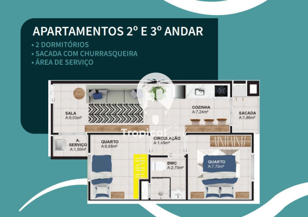 Imagem Apartamento com 2 Quartos à Venda, 65 m² em Sertãozinho - Matinhos