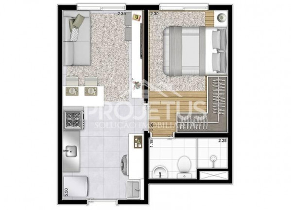 Imagem Apartamento com 1 Quarto à Venda, 38 m² em Bom Retiro - São Paulo