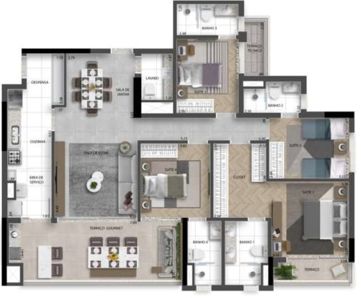 Imagem Apartamento com 4 Quartos à Venda, 170 m² em Cidade São Francisco - São Paulo