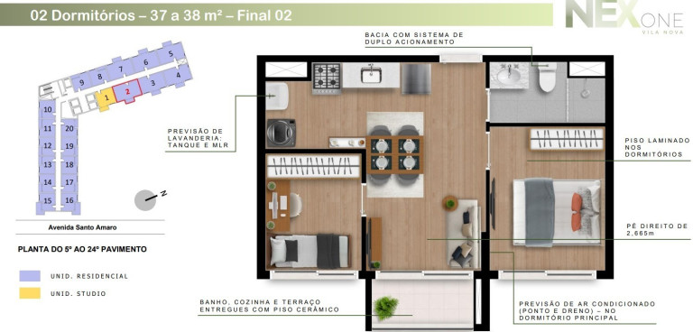 Imagem Apartamento com 1 Quarto à Venda, 24 m² em Vila Nova Conceição - São Paulo