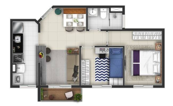Imagem Apartamento com 2 Quartos à Venda, 46 m² em Ibiti Royal Park - Sorocaba Imagem Apartamento com 2 Quartos à Venda, 46 m² em Ibiti Royal Park - Sorocaba