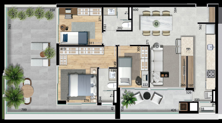 Imagem Apartamento com 2 Quartos à Venda, 94 m² em Bacacheri - Curitiba