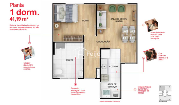 Imagem Apartamento com 2 Quartos à Venda, 41 m² em Santa Tereza - Porto Alegre Imagem Apartamento com 2 Quartos à Venda, 41 m² em Santa Tereza - Porto Alegre